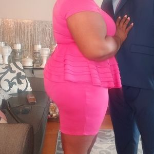 Plus size peplum dress